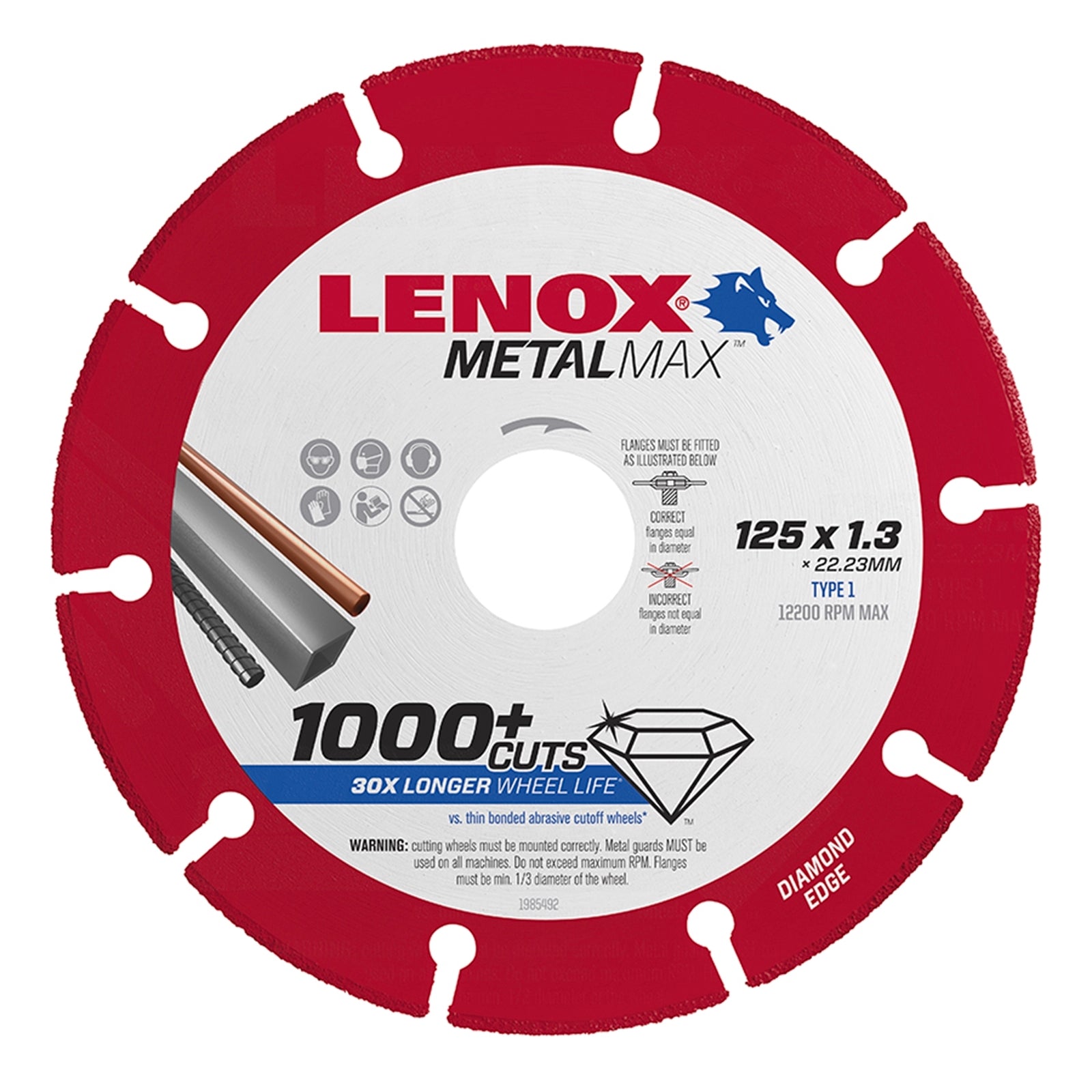 Lenox Metal Max 125 x 1.3mm Cutting Blade