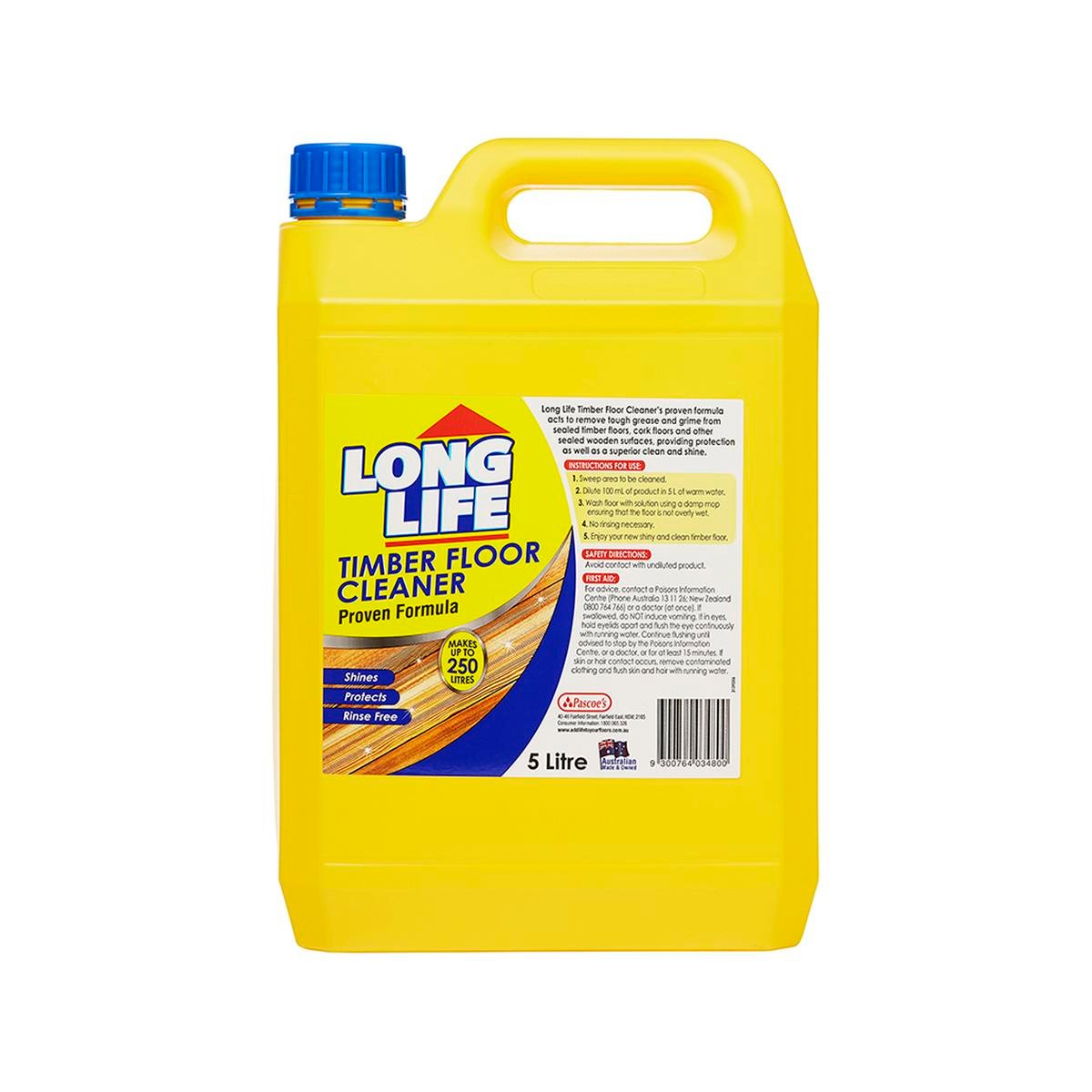 Long Life Timber Floor Cleaner Concentrate 5L