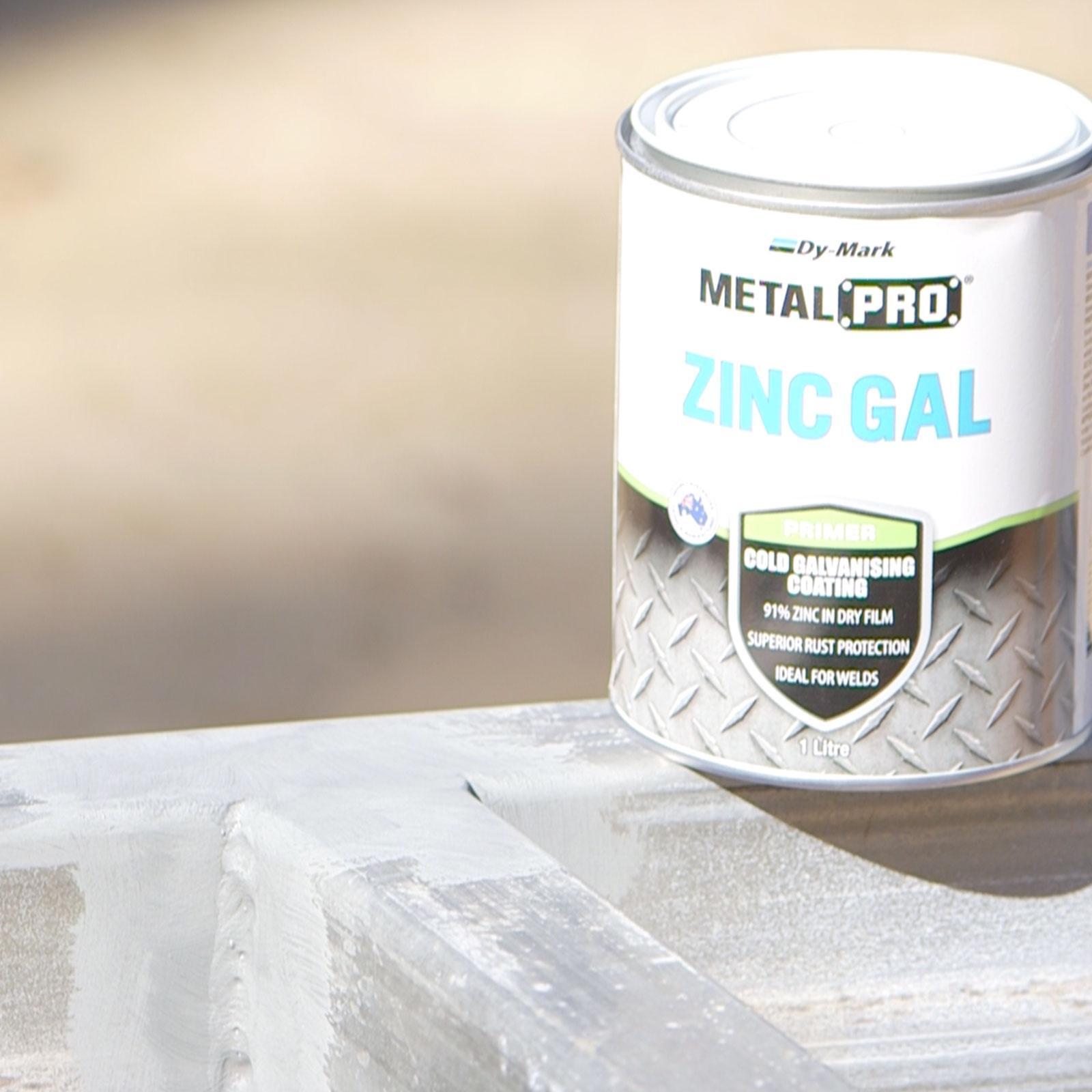 Dy-Mark MetalPro Zinc Gal Primer 1L - Grey Zinc-Rich Cold Galvanising Primer for Steel & Iron