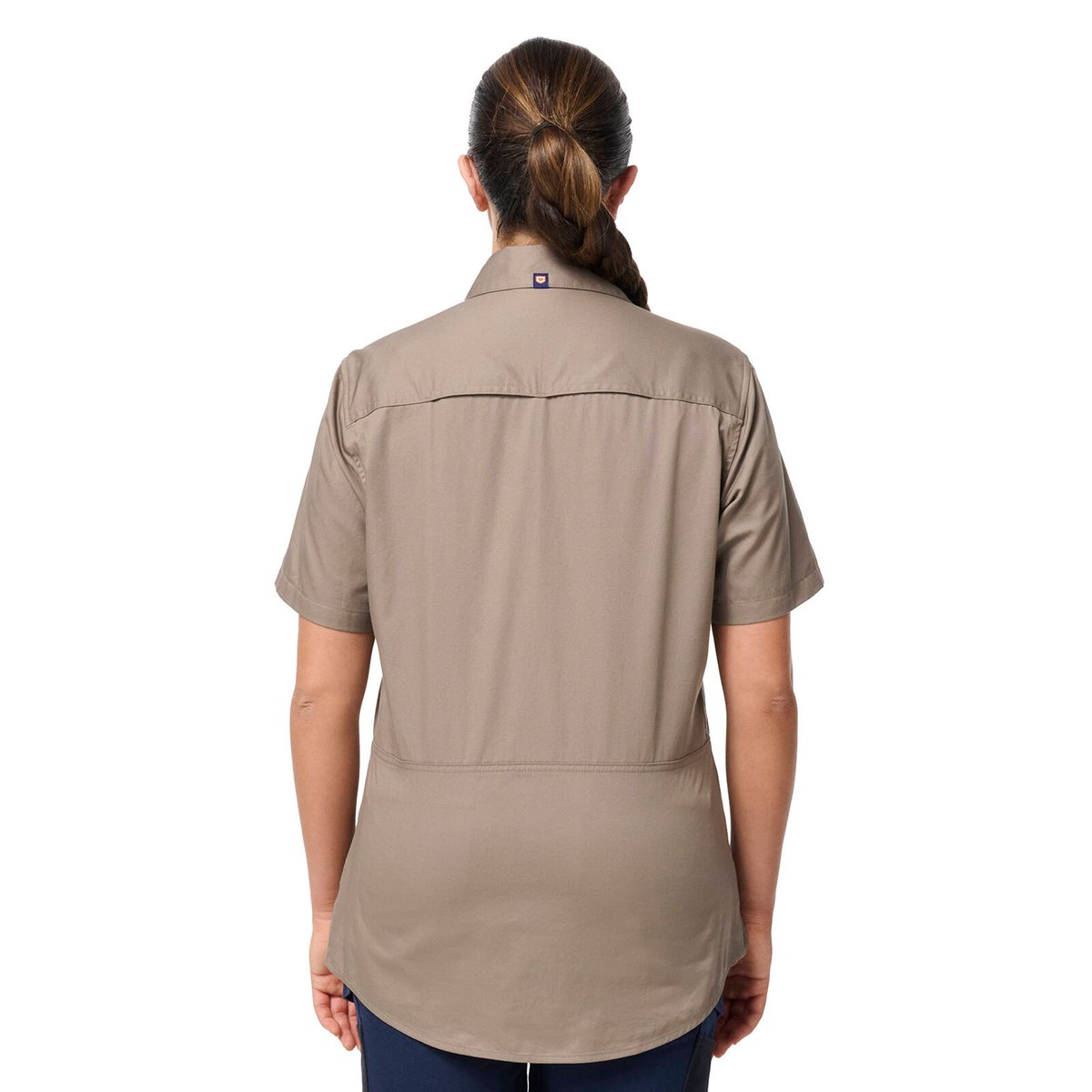 Citeco Women's Short Sleeve Shirt Khaki Size 12 - 100% Cotton