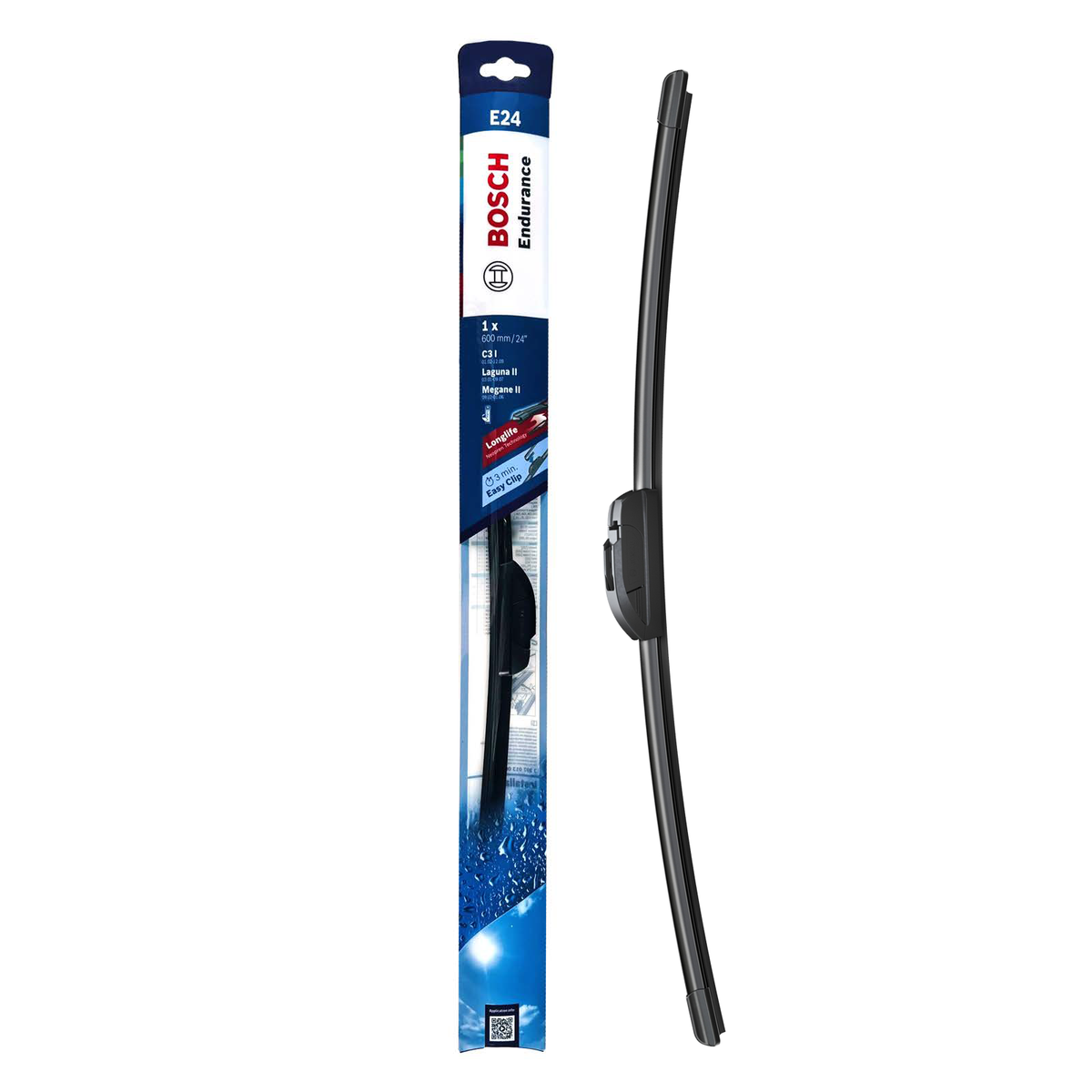 Bosch 24" 600mm E24 Flat Endurance Wiper Blade Hook Type Adapter