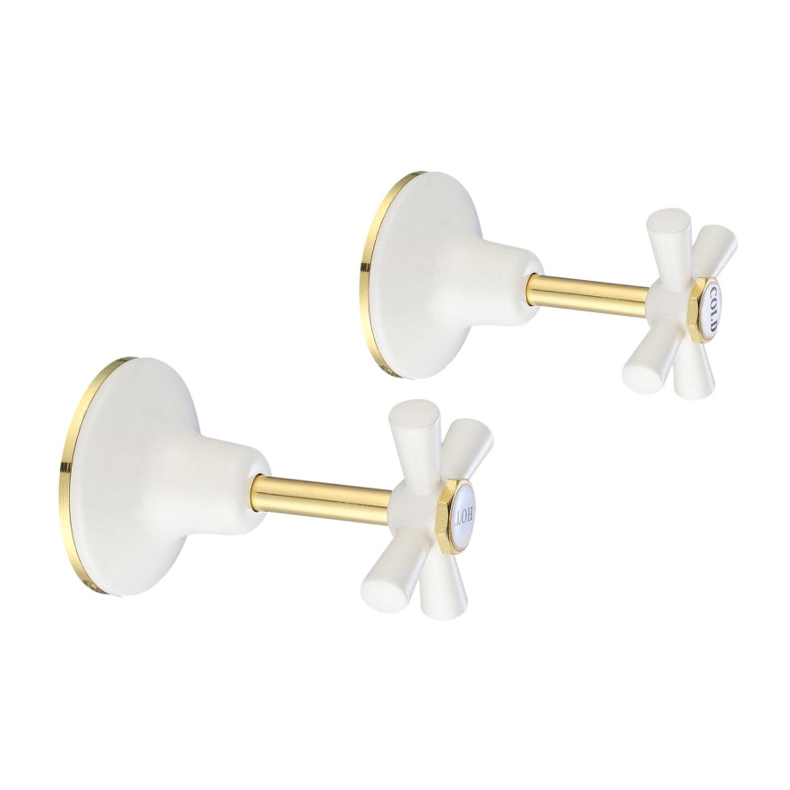 Shaw & Mason Ivory Wall Top Assembly - Brass