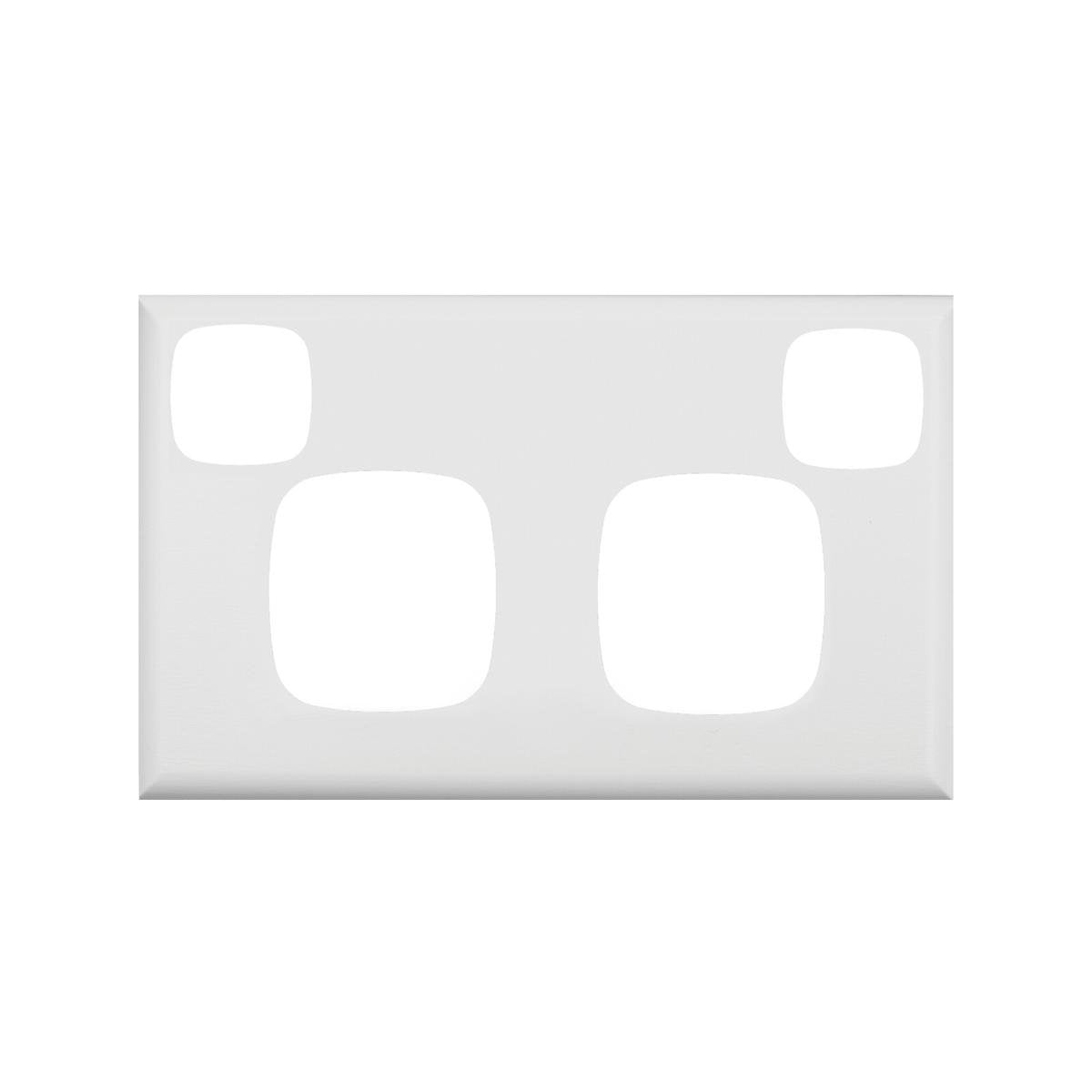 HPM Excel Double Powerpoint Cover Plate Matt White CDXL777PLWE