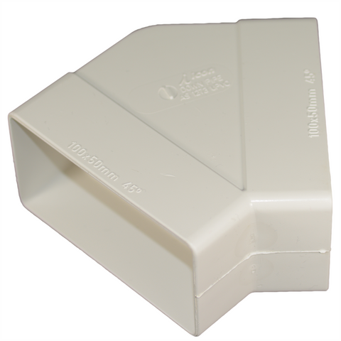 Icon Plastics White PVC 44 Degree Square Reverse Elbow Downpipe