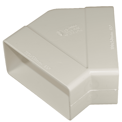 Icon Plastics White PVC 44 Degree Square Reverse Elbow Downpipe