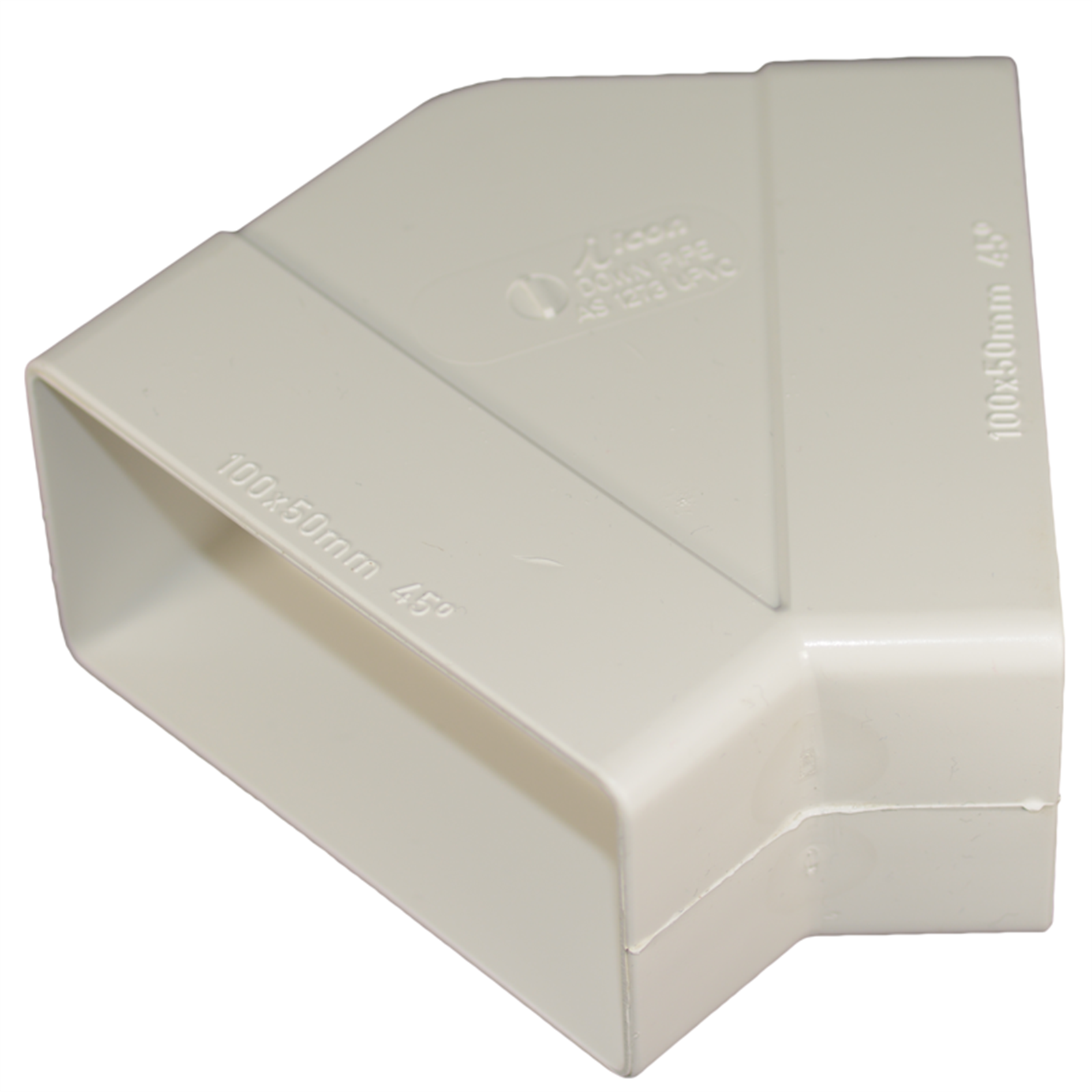 Icon Plastics White PVC 44 Degree Square Reverse Elbow Downpipe