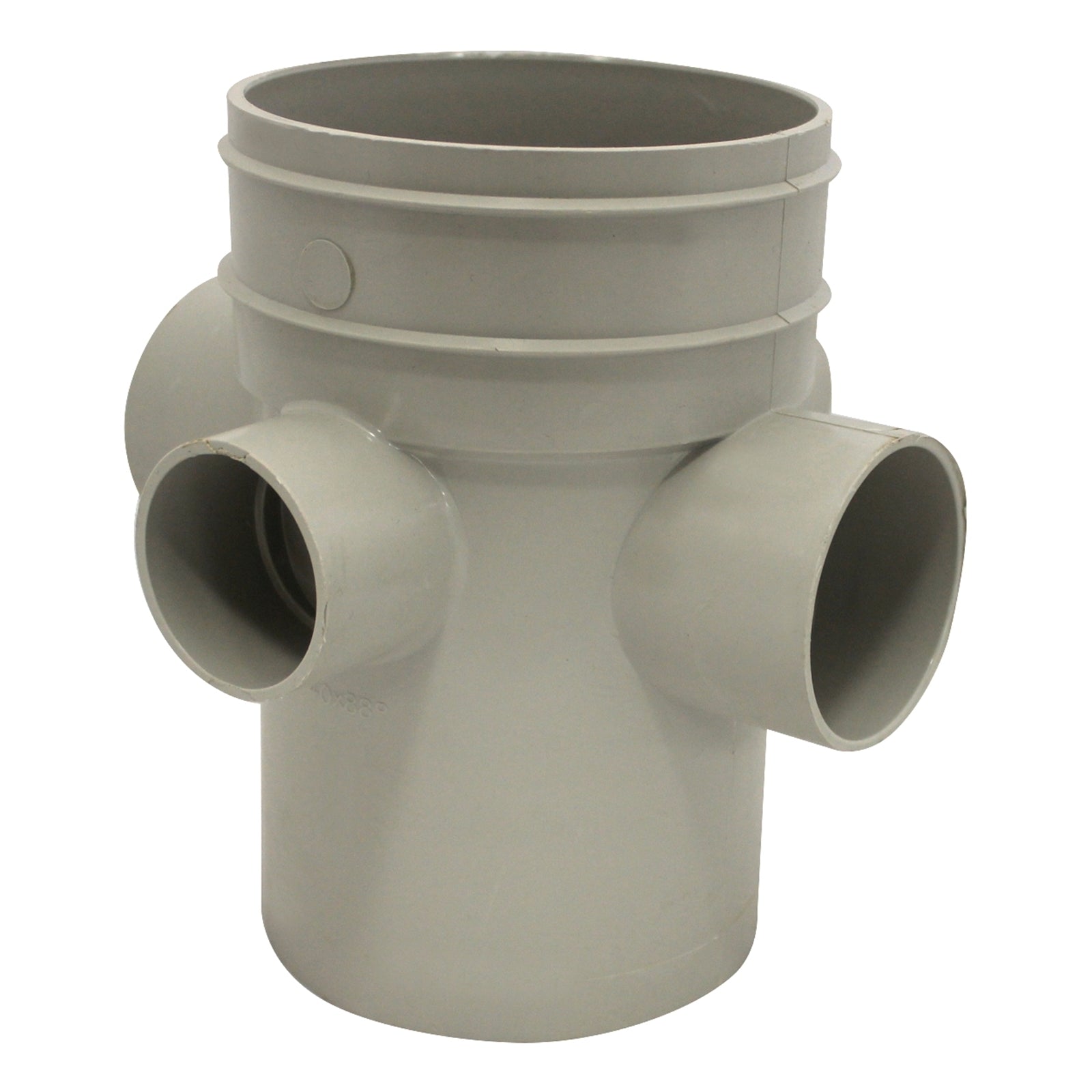 Holman 100 x 50 x 50 x 40 x 40mm Female-Male PVC DWV Riser Junction, Underground Rated, Grey