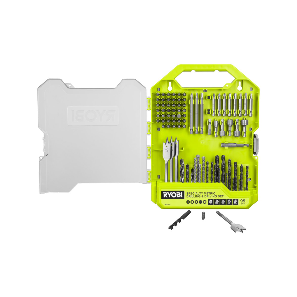 Ryobi 95 Piece Specialty Metric Drill and Drive Set - 251mm x 320mm - Versatile Bits - SuperSaverAU - view 2