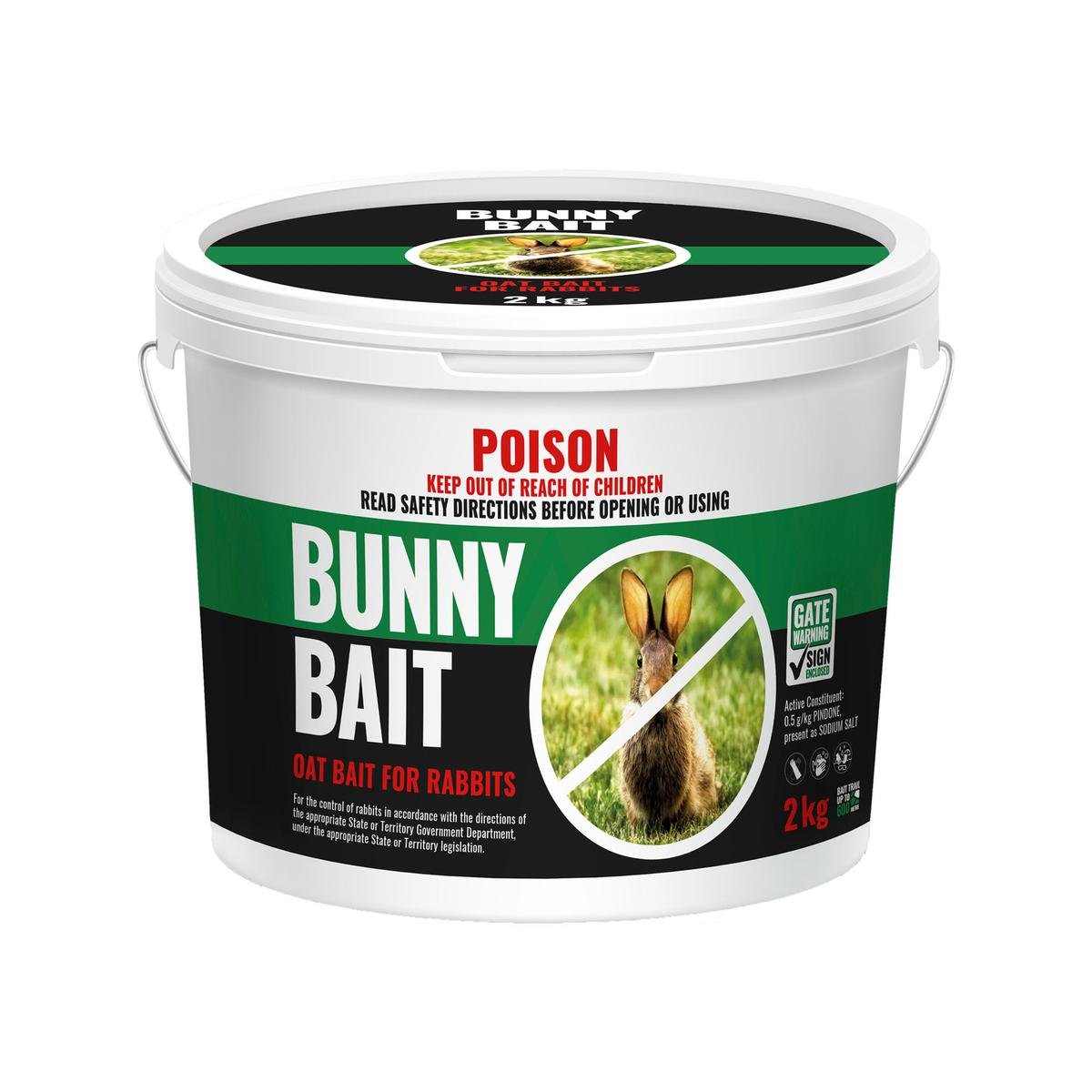Rabbit Control Bunny Bait 2kg - Feral Rabbit - Pindone - Effective Population Management - SuperSaverAU - view 1