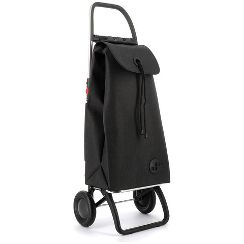 Rolser I-Max Tweed 2-Wheel Folding Trolley - Tweed Styling, Zippered Rear Pocket, Black - R-IMX384-1023