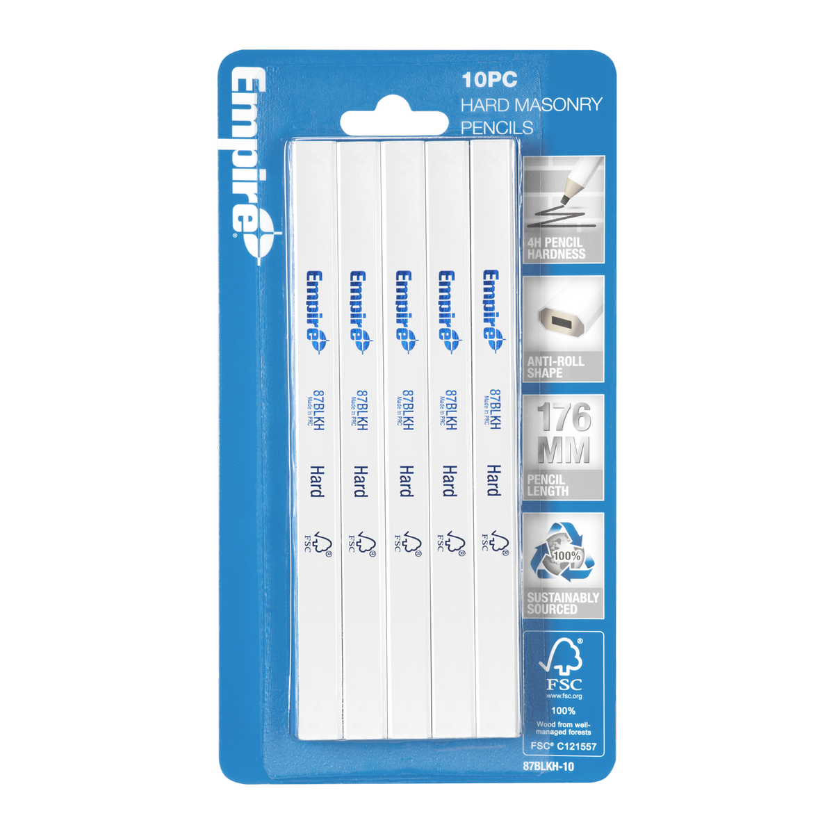 Empire 4H Hard Masonry Pencils - 10 Pack
