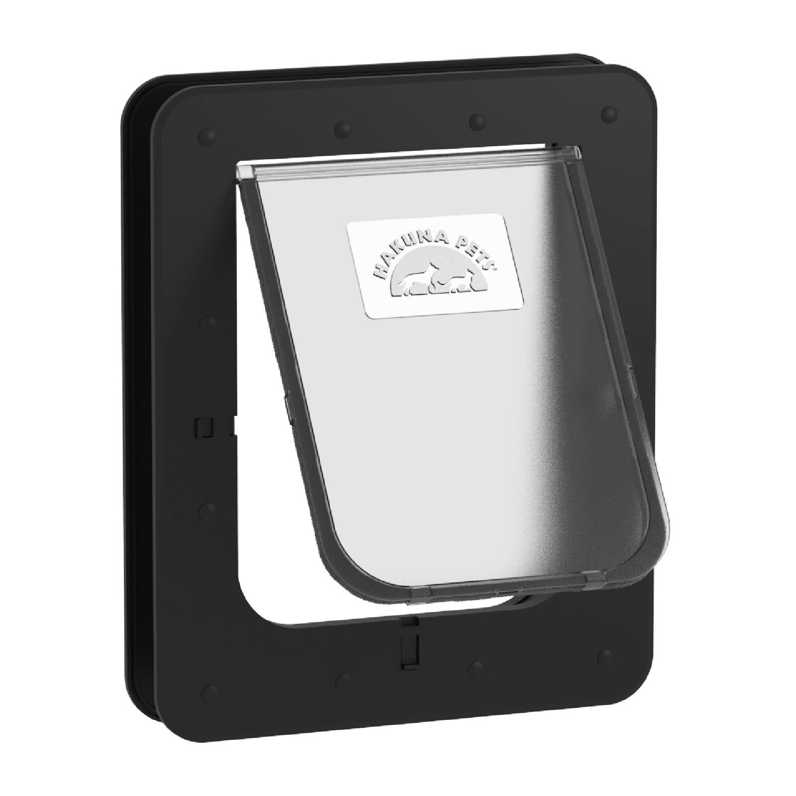Hakuna Pets Medium Black Super Tough Pet Door ABS Polycarbonate 225 x 290mm