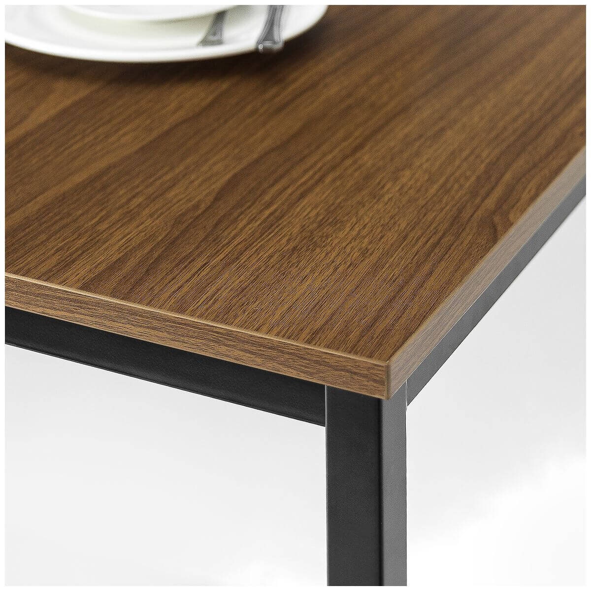 Zinus Louis 3 Piece Dining Set - Table and Two Benches, Seats Four, Steel Frame - AU-TS-4830