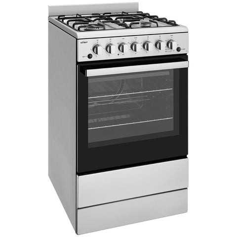 Chef 54cm Gas Freestanding Oven - Stainless Steel, Electronic Ignition, Flame Failure Device - CFG504SCH
