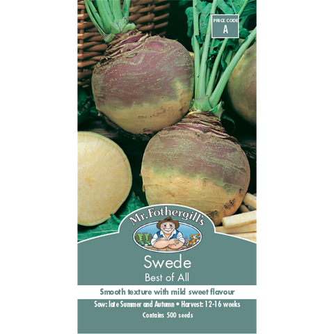 Mr Fothergill's Best of All Swede Seeds - Hardy Mild-Flavoured Yellow Flesh