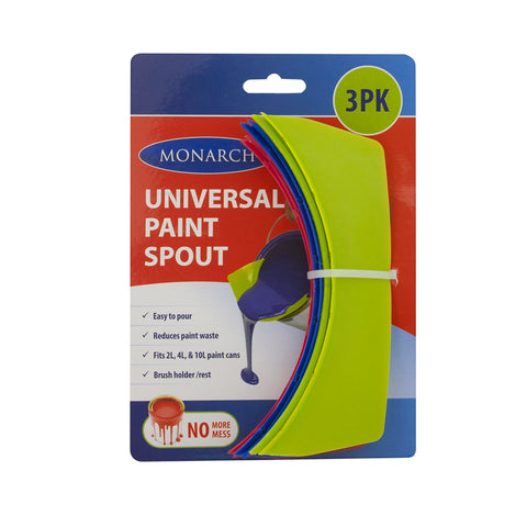 Monarch Universal Paint Spout 3 Pack, No-Mess Pouring for Paint Cans