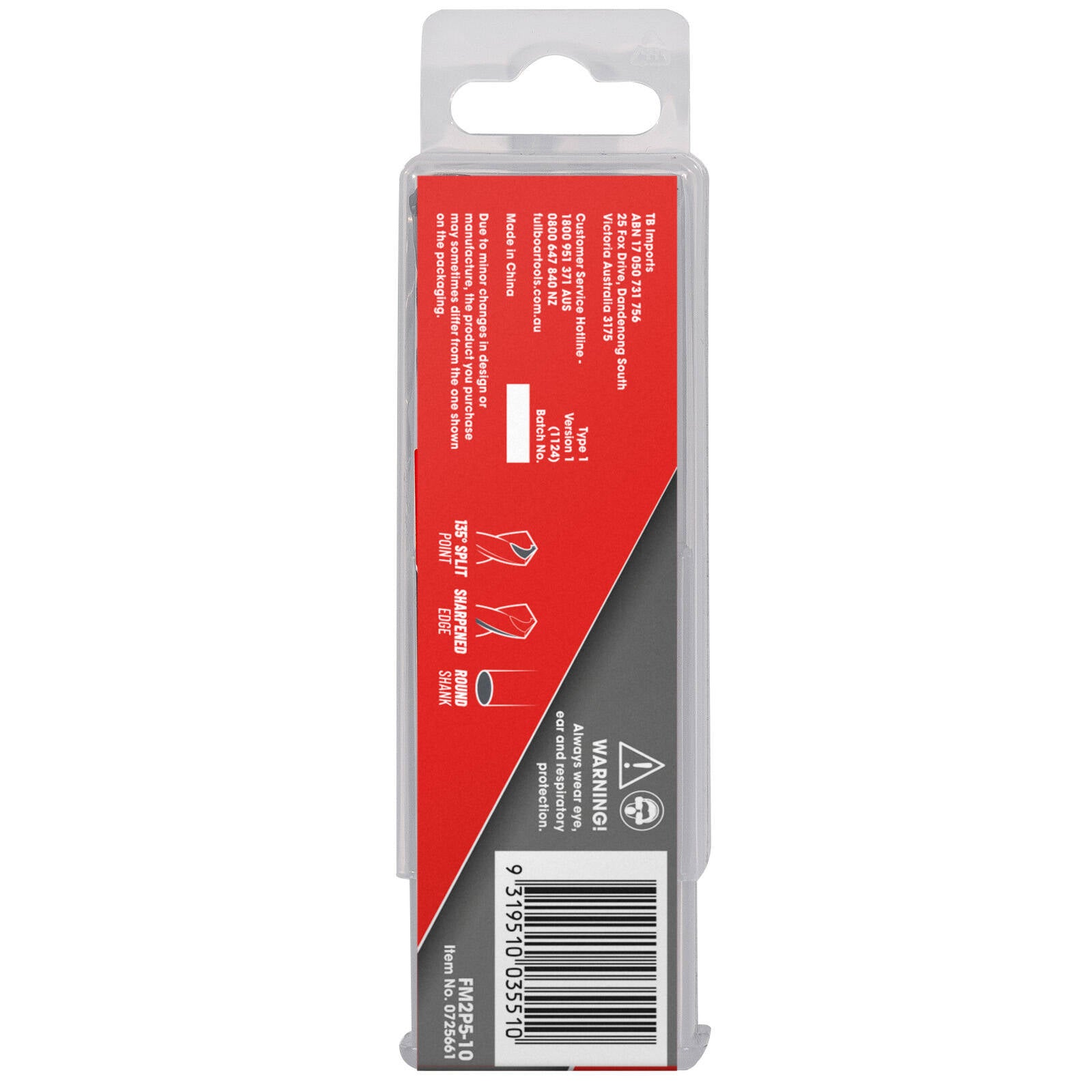 Full Boar 10mm M2 HSS Drill Bit - 5 Pack, for Metal, Wood & Plastic