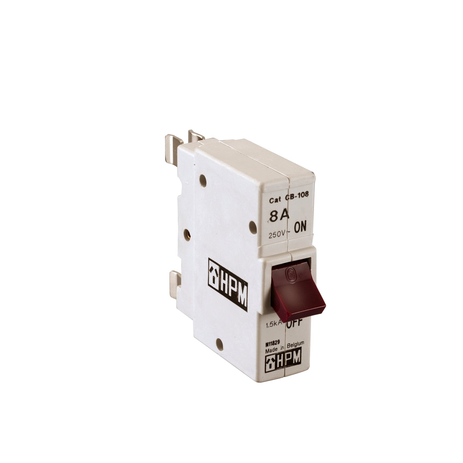 HPM Plug-In Circuit Breaker 8A, Black Single Pole CDCB108