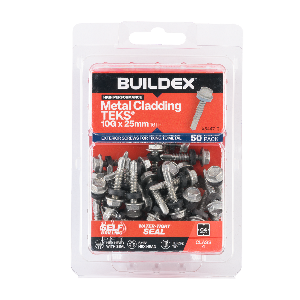 Buildex 10g x 25mm Cladding Fencing Teks Screws - 50 Pack - Corrosion Resistant - SuperSaverAU - view 1