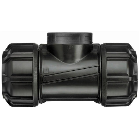 Philmac Metric 32mm Polypropylene Pipe Tee - 32mm x 1 1/4" - Durable - SuperSaverAU - view 1