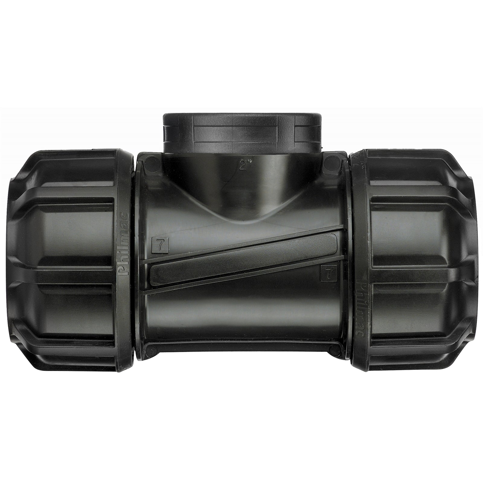 Philmac 32mm Poly x 1-1/4" FI BSP Metric Pipe Tee - Polypropylene