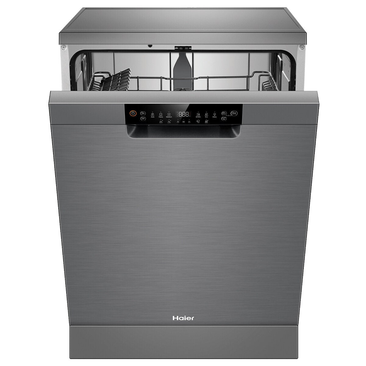 Haier 60cm Freestanding Dishwasher - 15 Place Settings - Stainless Steel / Silver - Wi-Fi Control - HDW15F2S1