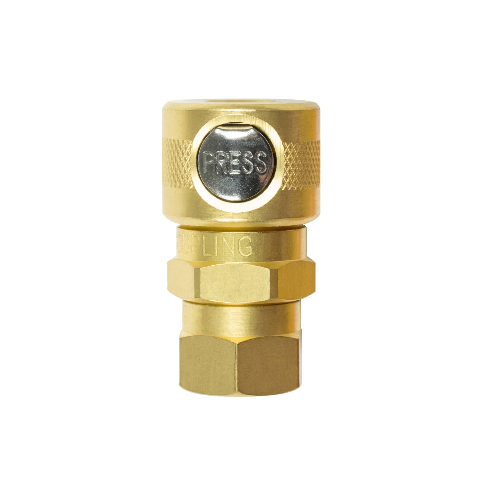 JFLEX 1/4" BSP Female Jamec Twin Button Brass Coupling