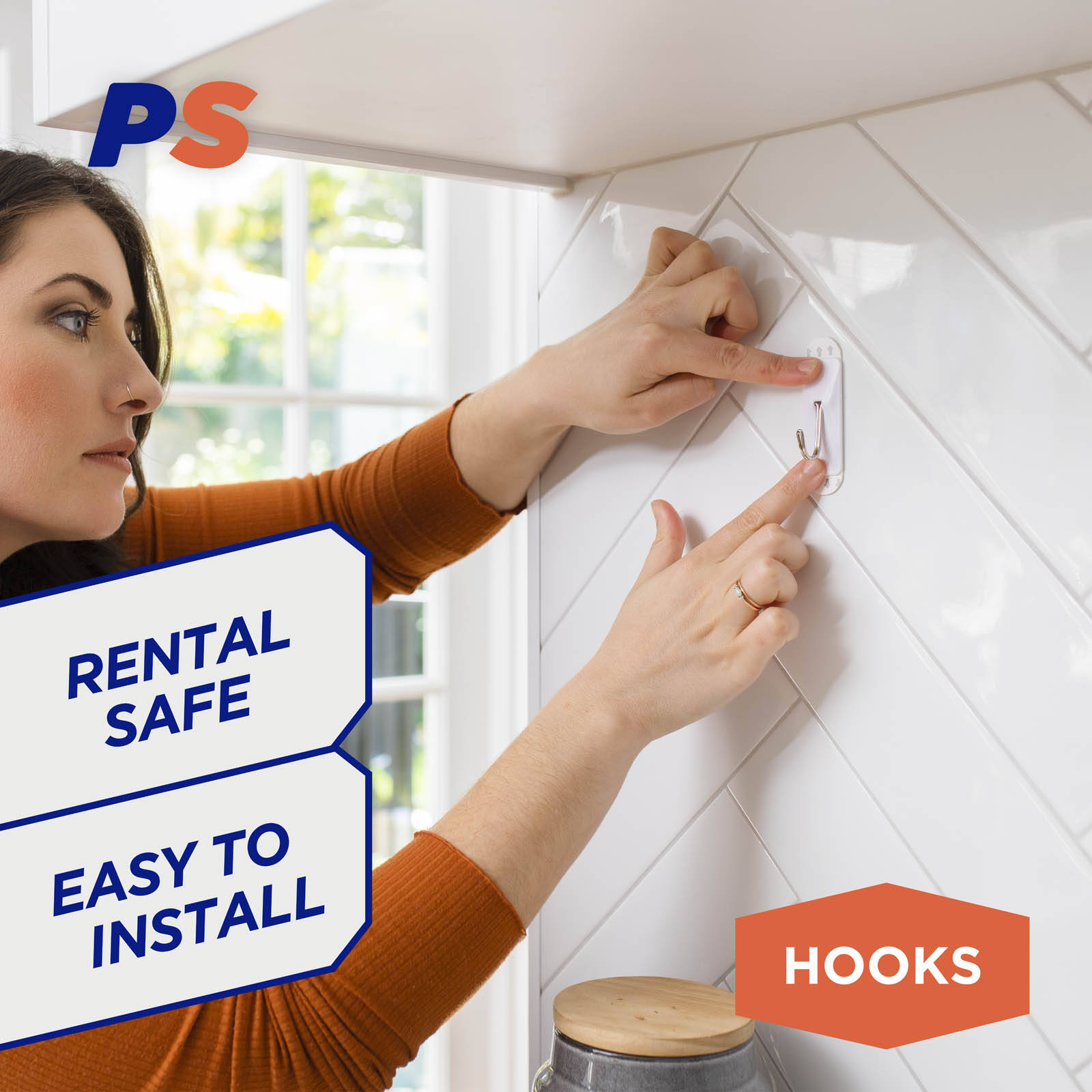 Permastik Medium White Kitchen Hooks 4 Pack Plastic