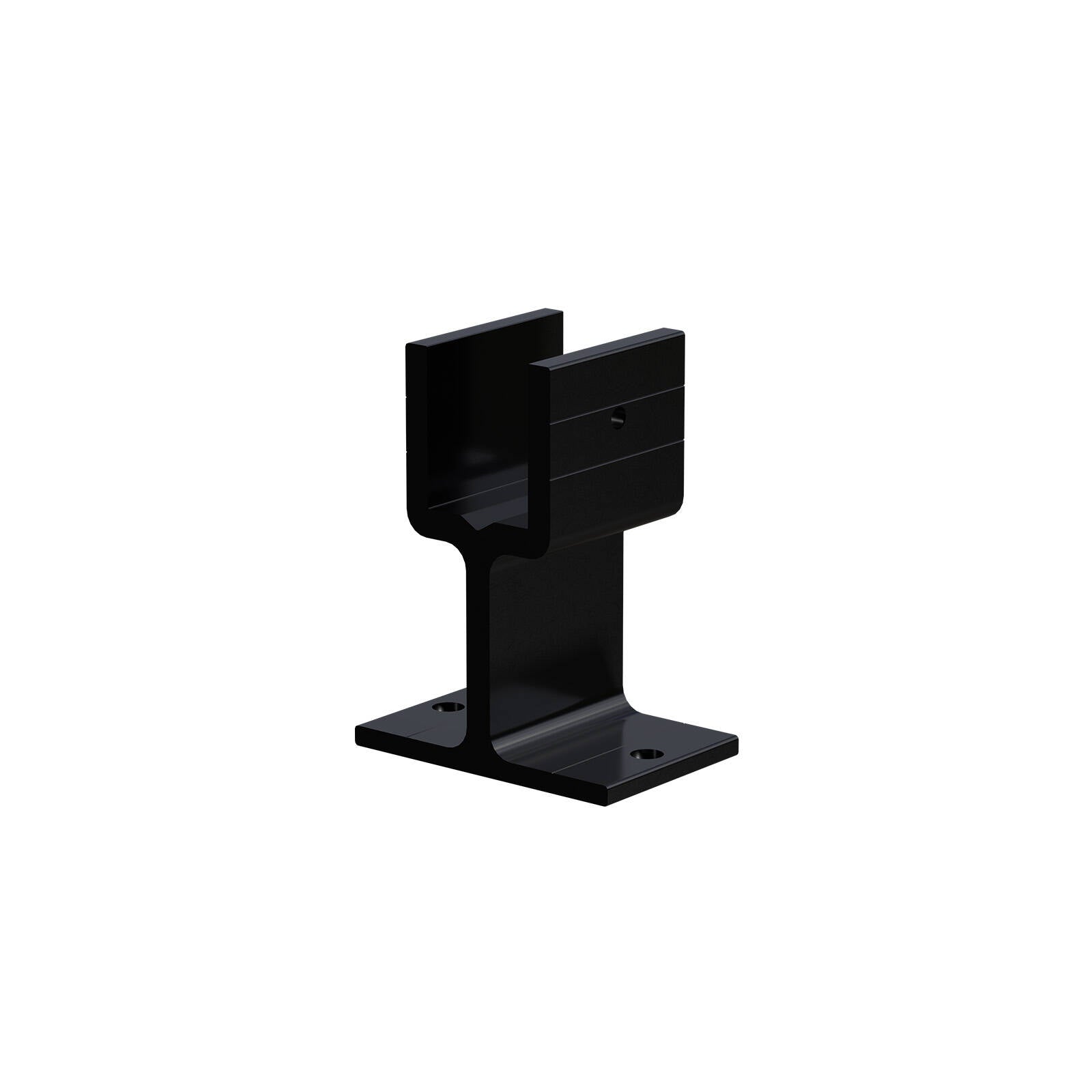 PEAK Black Aluminium Deck Balustrade Heavy Duty Base Rail Support 2 Pack
