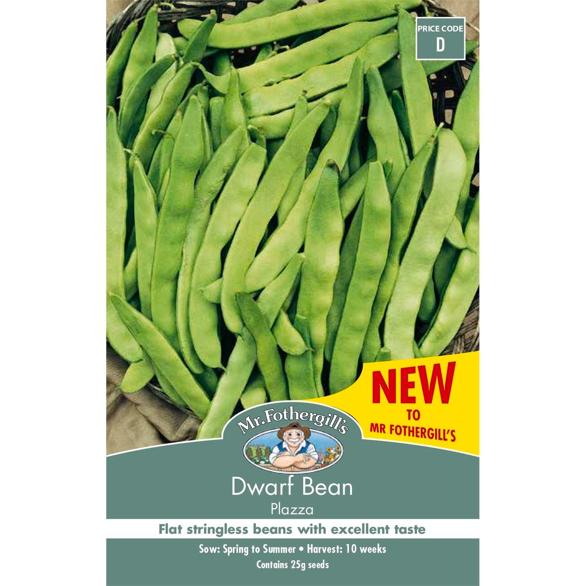 Mr Fothergills Dwarf Bean Plazza - Seeds - Compact - High Yielding - SuperSaverAU - view 1