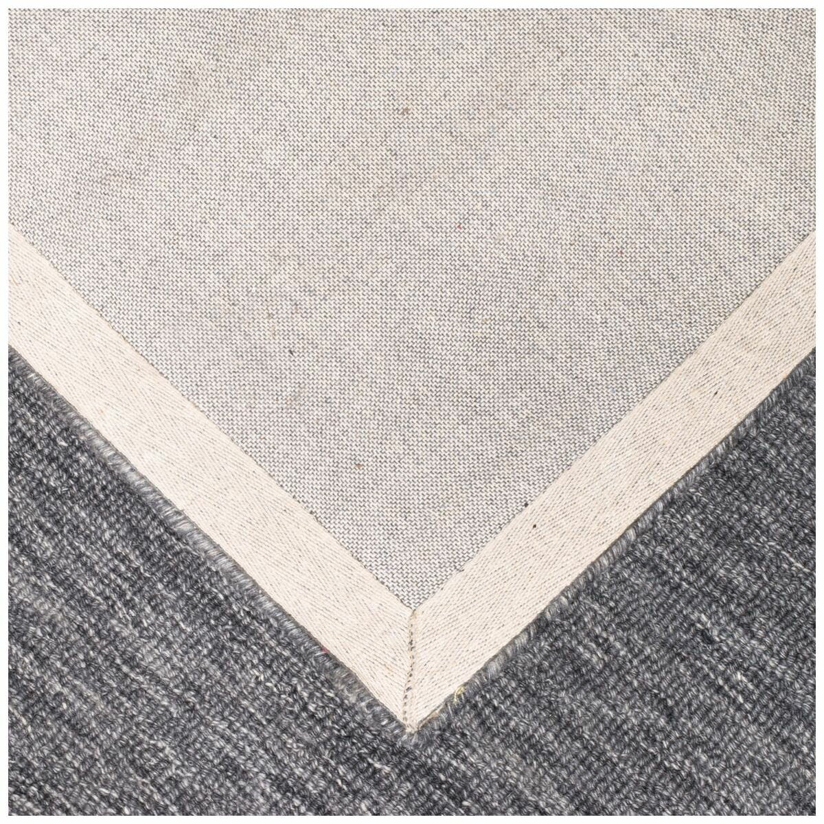Cadrys Marled Coal Wool Rug 200x300cm - Hand Tufted, Non-Slip Cotton Backing, 10mm Pile - MARLC2