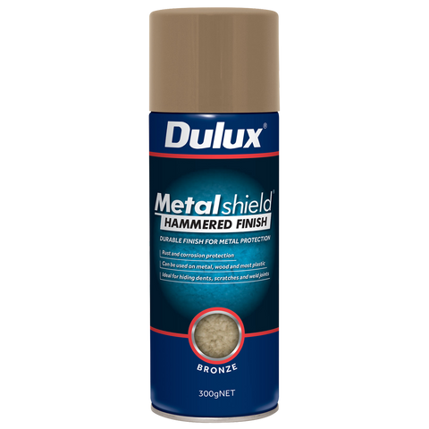 Dulux Metalshield Spray Paint 300g Bronze Hammered Finish Durable - SuperSaverAU - view 1