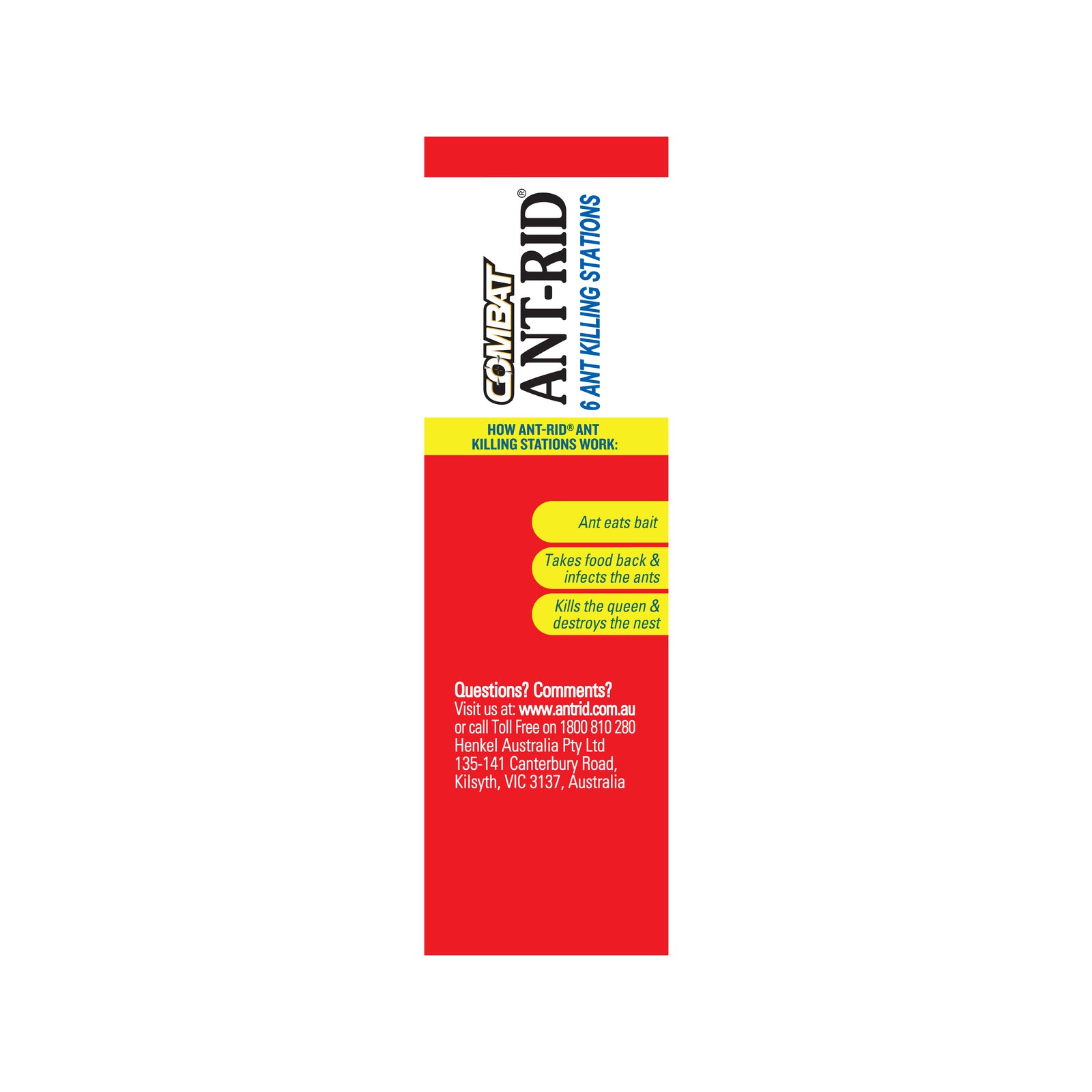 Combat Ant-Rid 1.5g Ant Bait, Indoor Fipronil - 6 Pack