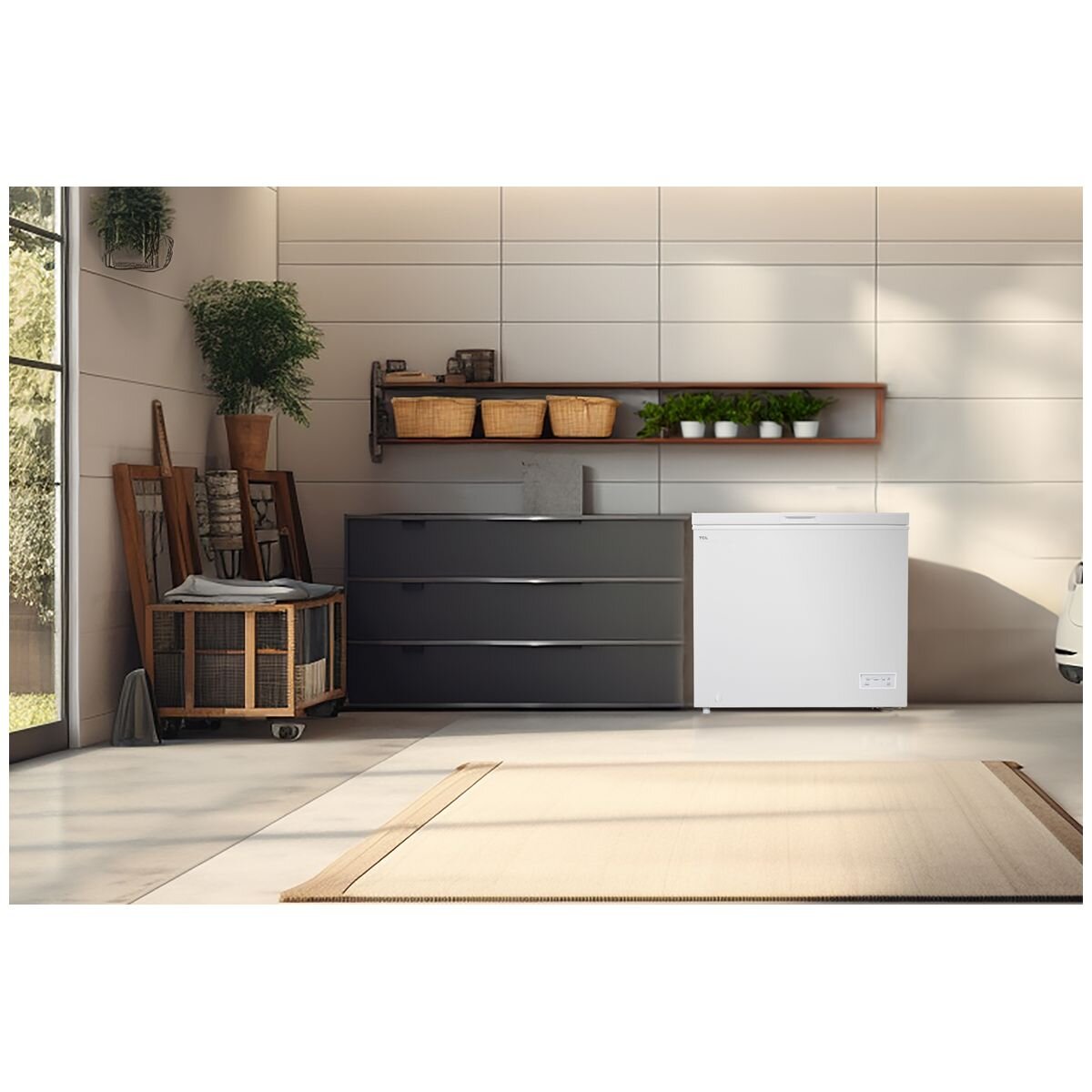 TCL 198L Hybrid Chest Freezer - White, Electronic Temperature Control, 3.5 Star Energy - F205CFW
