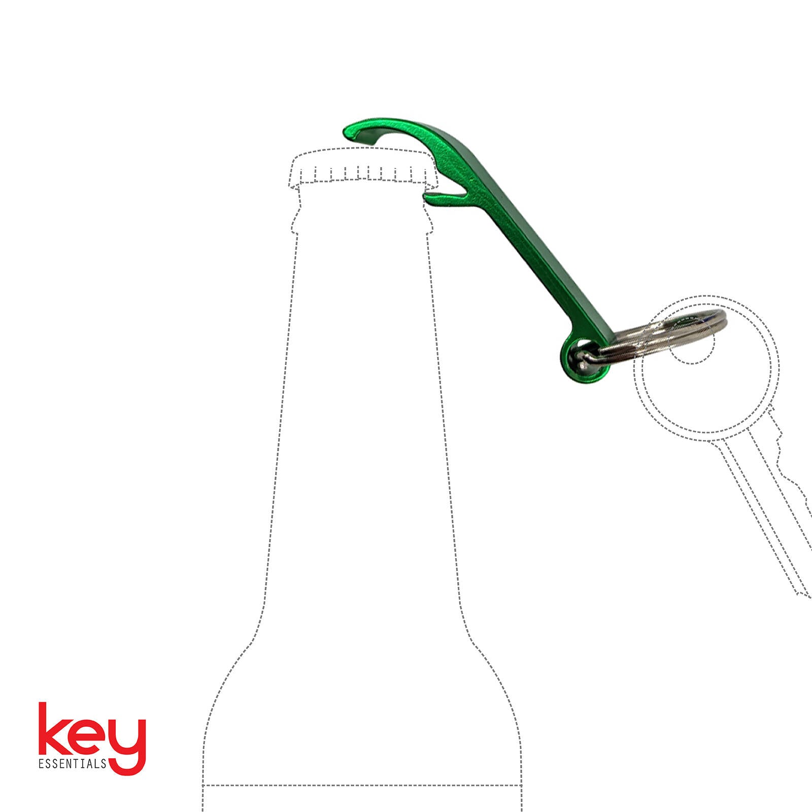 Key Essentials Key Ring Bottle Opener 55mm Steel Assorted