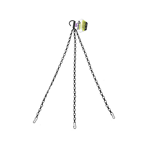 Jack 460mm Black Steel Hanging Basket Chain Set, Outdoor