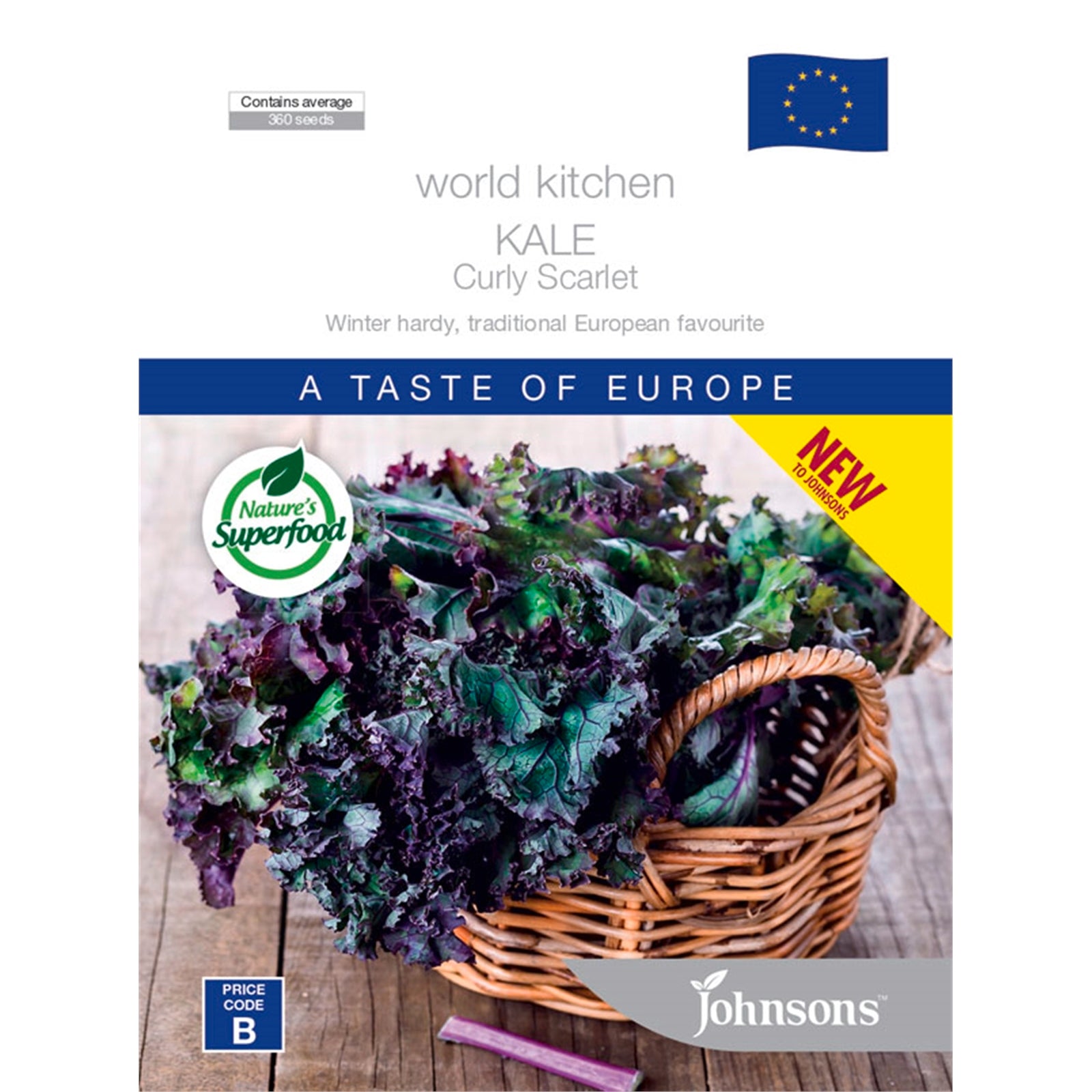 Johnsons World Kitchen Curly Scarlet Kale Seeds