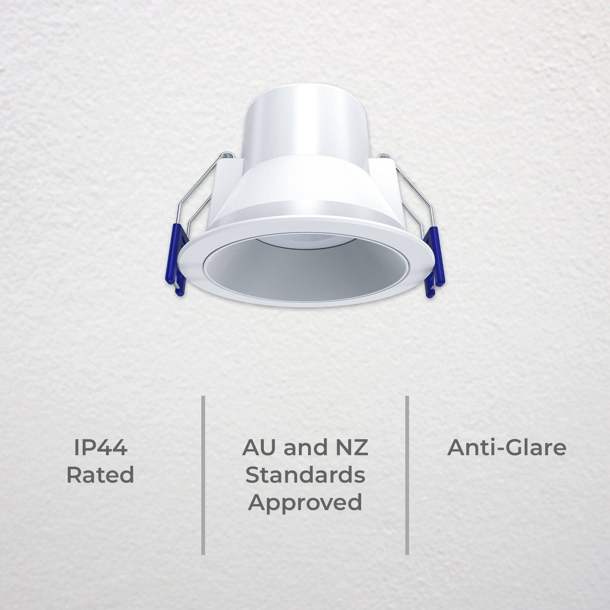 Deta 6W Tri-Colour Dimmable LED Downlight 86mm - White - IP44 Anti Glare - SuperSaverAU - view 3