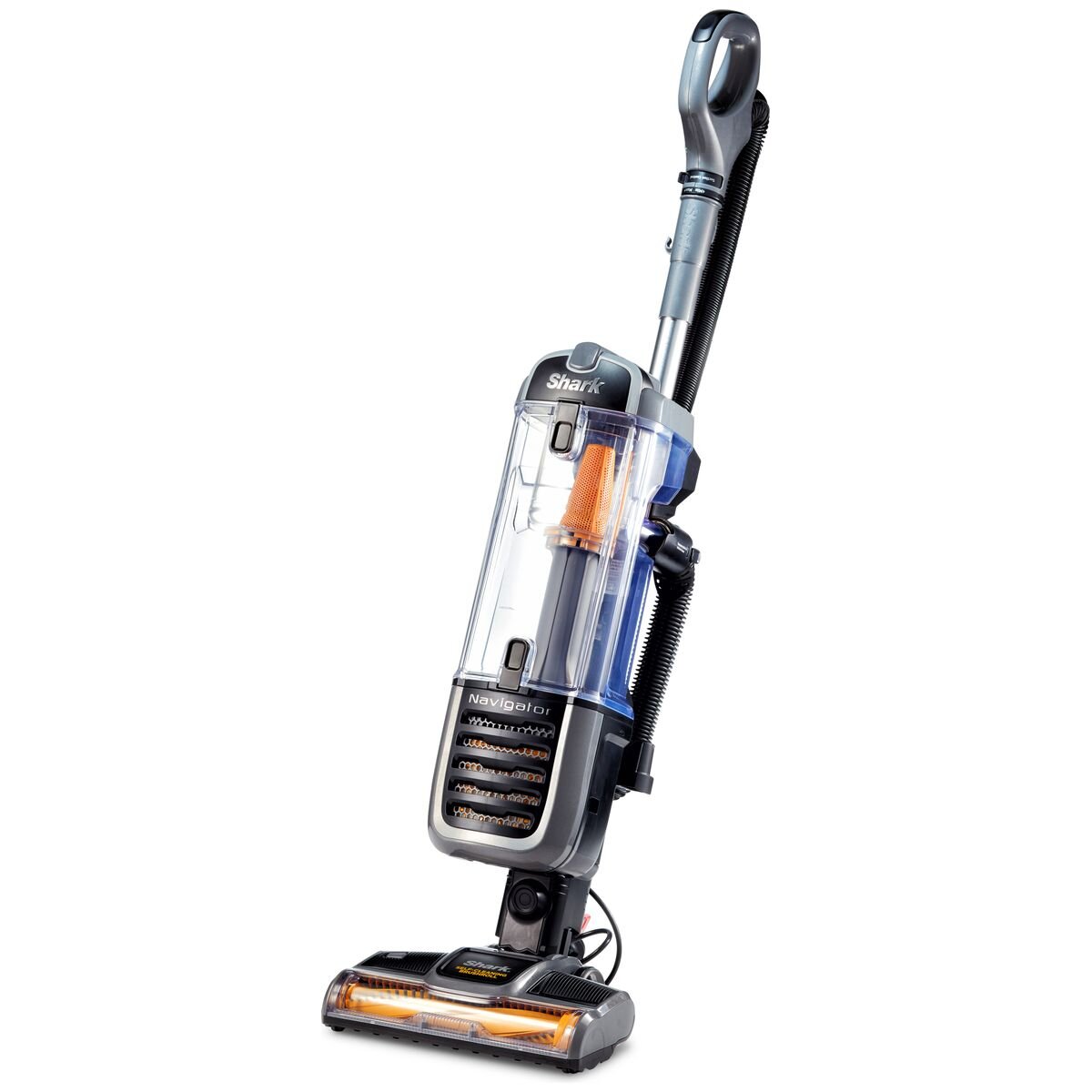 Shark Navigator Self-Cleaning Brushroll Pet Upright Vacuum - 1.6L Dust Cup, 3.6m Hose, Grey and Yellow - ZU62