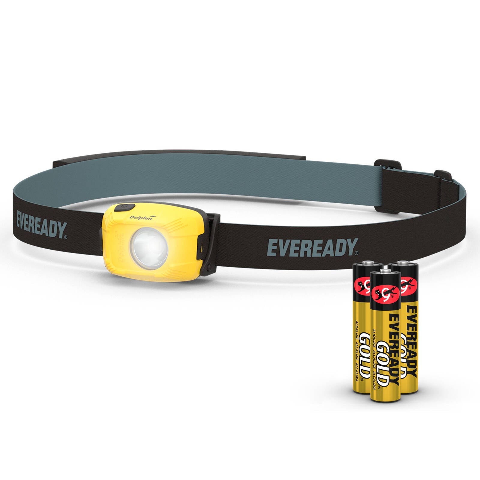 Eveready Dolphin 350 Lumen LED Headlamp DLHD32, Waterproof, Batteries Included