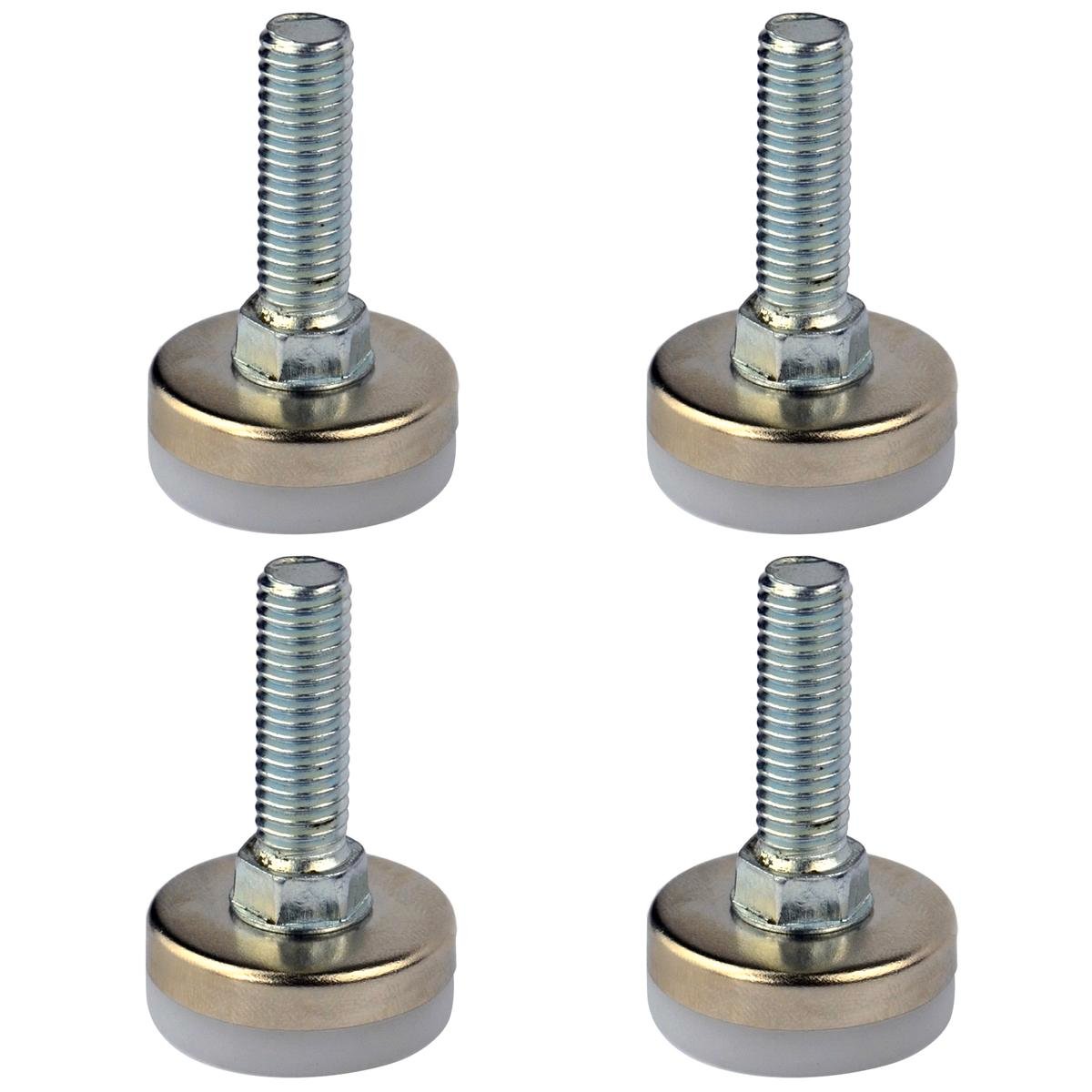 Richmond Steel Fixed Levelling Foot 25mm M8 4 Pack Zinc Plated Nylon - SuperSaverAU - view 1