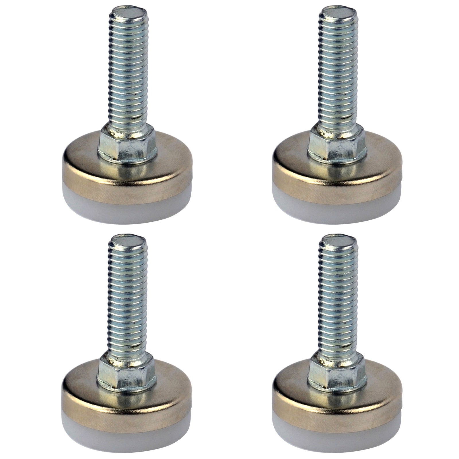 Richmond 25mm x M8 Zinc Plated Steel Fixed Levelling Foot 4 Pack