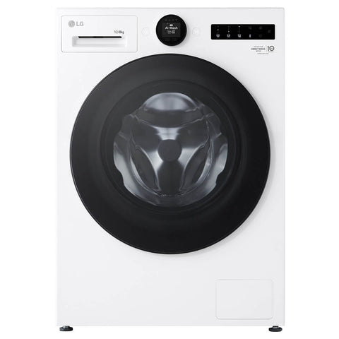 LG Series 10 12kg/8kg Front Load Washer Dryer Combo - Autodose, Steam Plus - White - WXC10-1412W