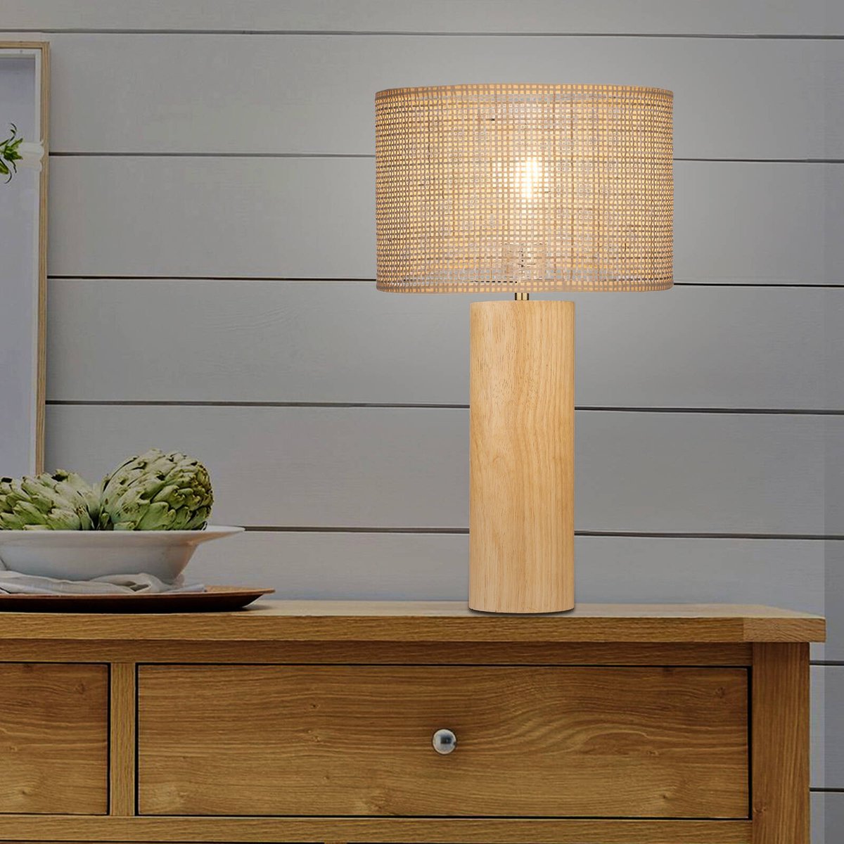 Verve Design Serena Wooden Lamp Base Natural E27 25W AM101