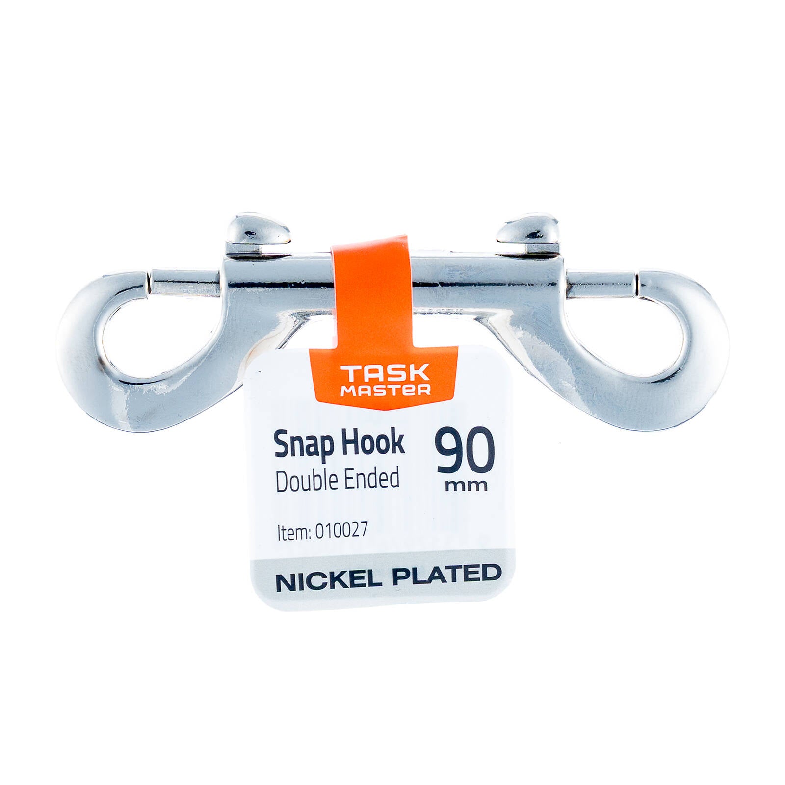 Taskmaster 8 x 90mm Nickel Plated Double Ended Snap Hook