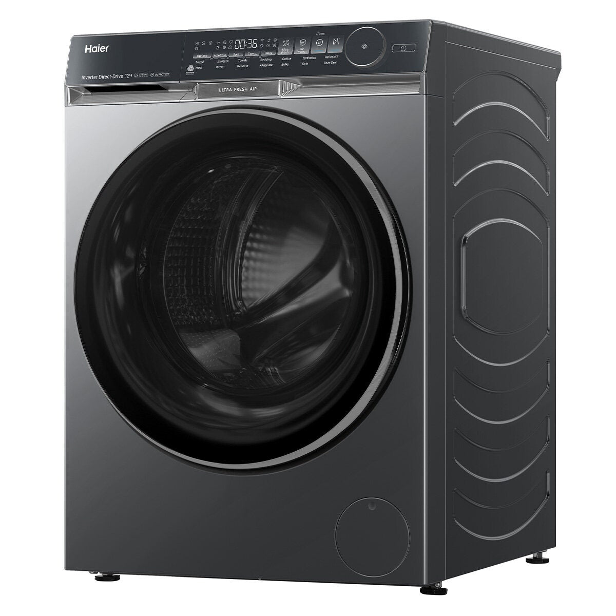 Haier 500 Series 12kg Front Loader - Black, Ultra Fresh Air, UV Protect, 5 Star Energy - HWF12DB1