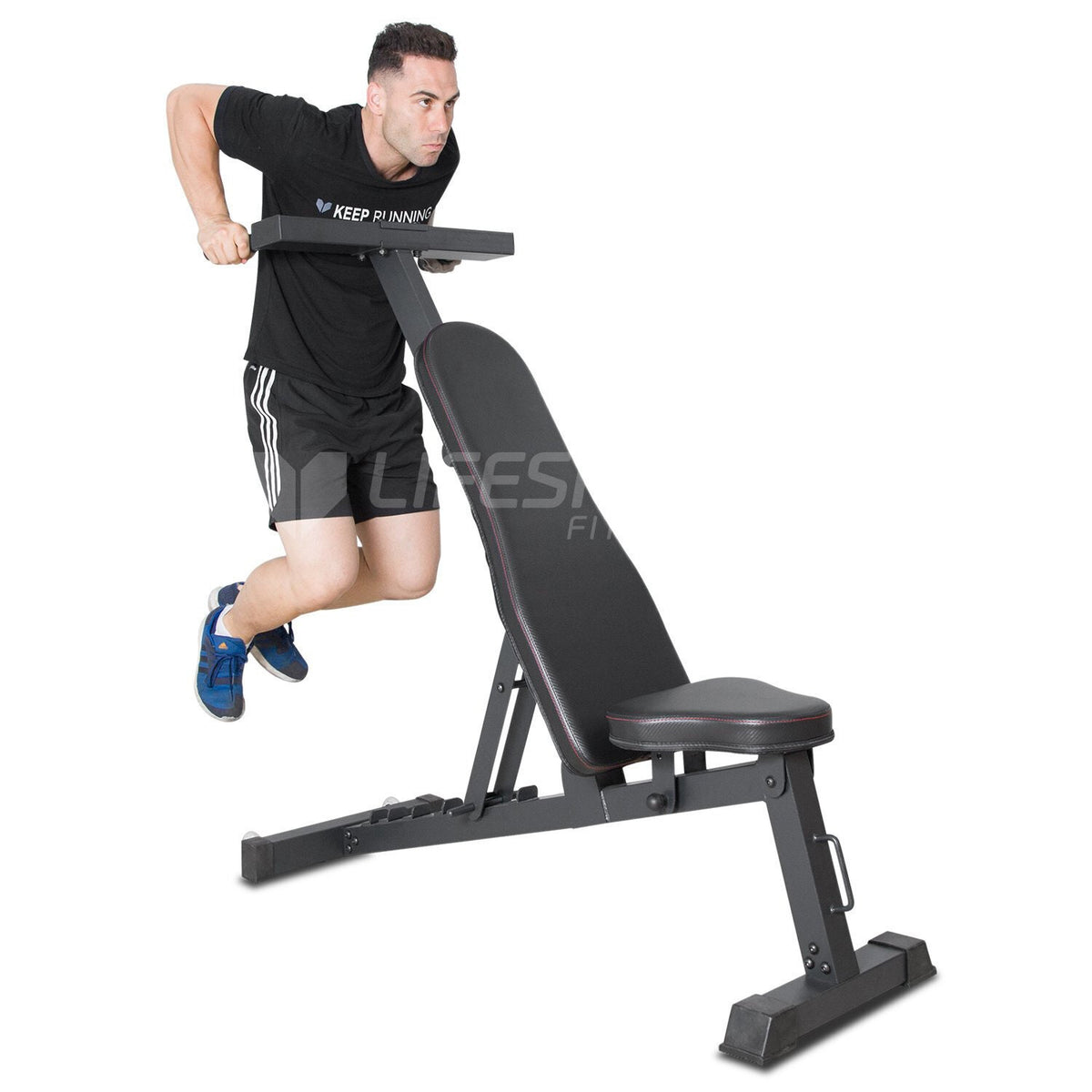 Cortex Exercise Bench Complete Set - Adjustable Angles, Chin-up and Dip Attachment, Black - BENCHBN6-SET
