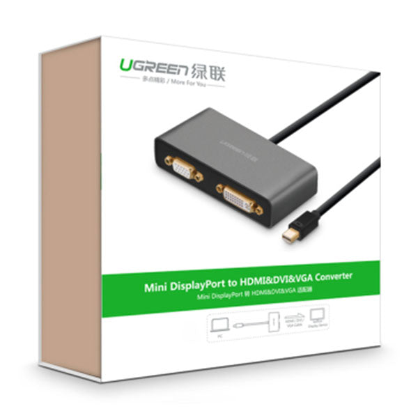 UGREEN 10440 3-in-1 Mini DisplayPort to HDMI/VGA/DVI Adapter