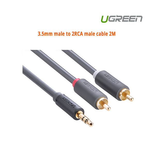 UGREEN 3.5mm male to 2RCA male cable 2M (10510) - SuperSaverAU - view 1