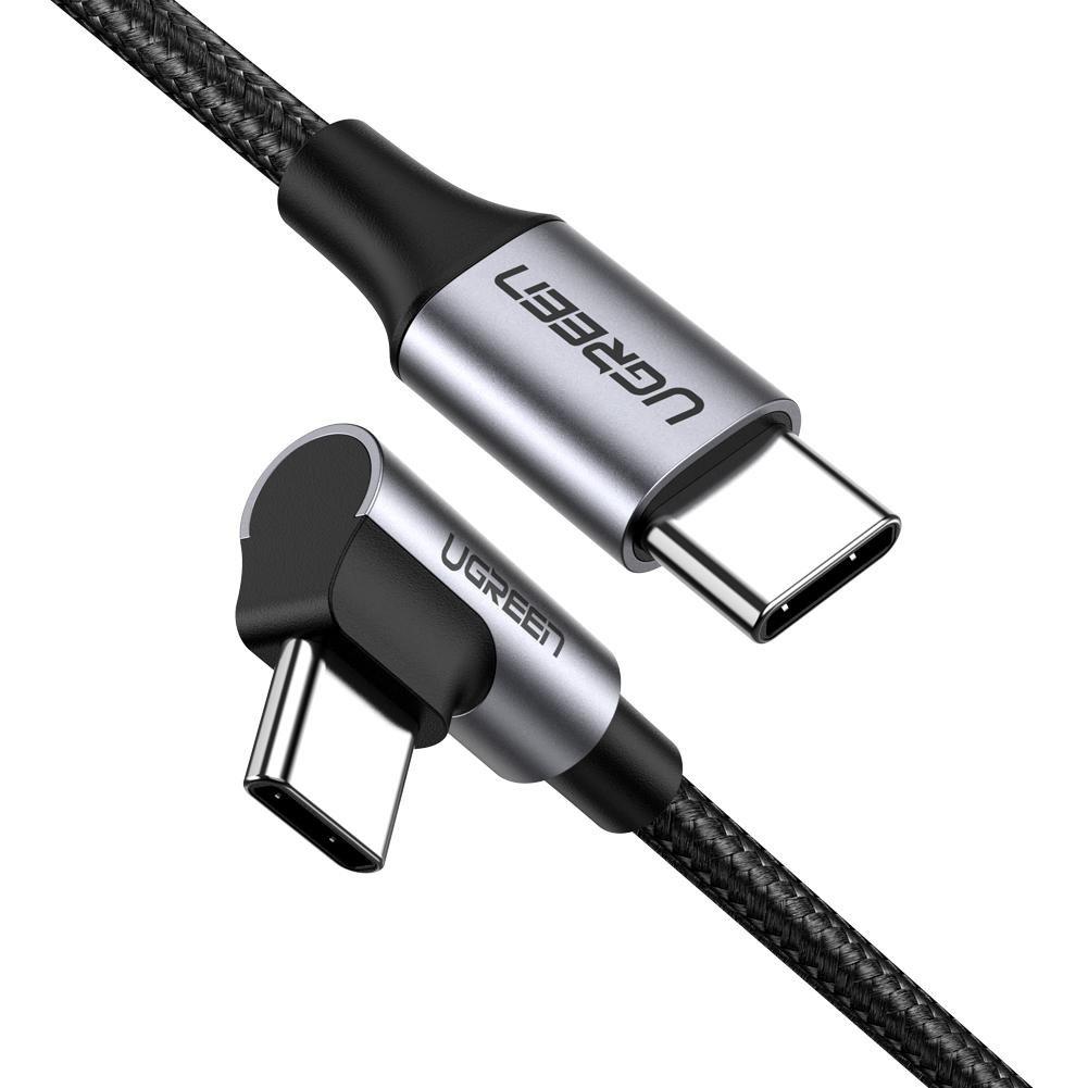 UGREEN 50125 Angled USB-C Cable 2M - Gray Black